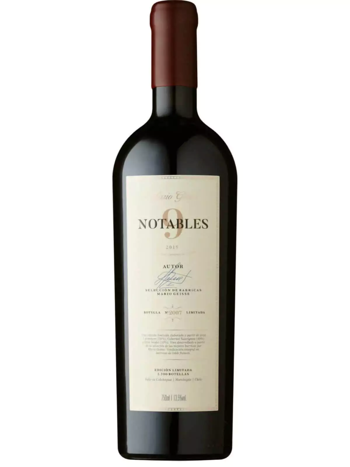 Mario Geisse 9 Notables Mario Geisse 9 Notables - garrafa