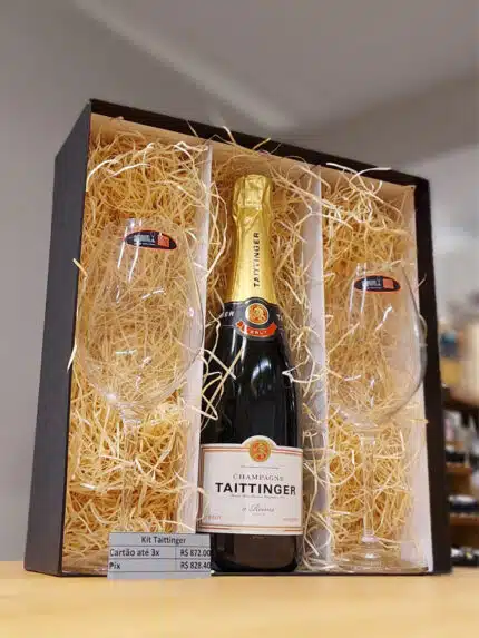 Kit Taittinger com 2 Taças Riedel