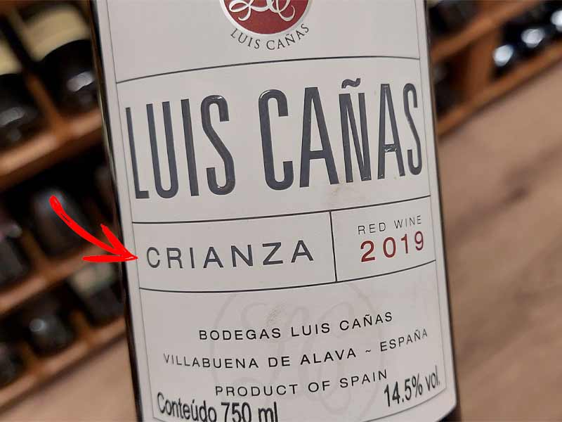 Crianza - O termo é encontrado em vinhos da Espanha.