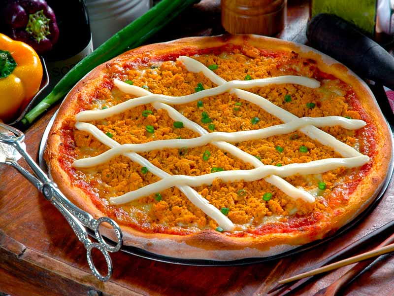 Pizza de frango com catupiry