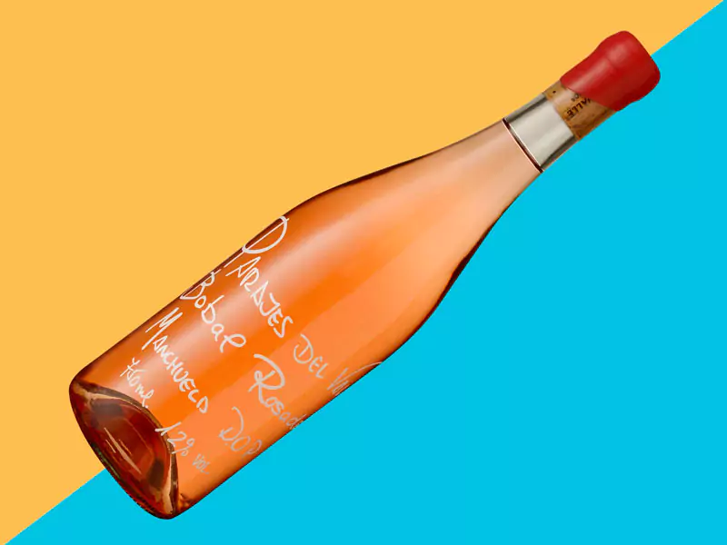 Garrafa de vinho da uva Bobal