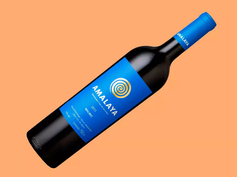 Garrafa de vinho Amalaia Malbec