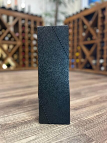 Caixa Kraft Preta Decorada - 1 garrafa