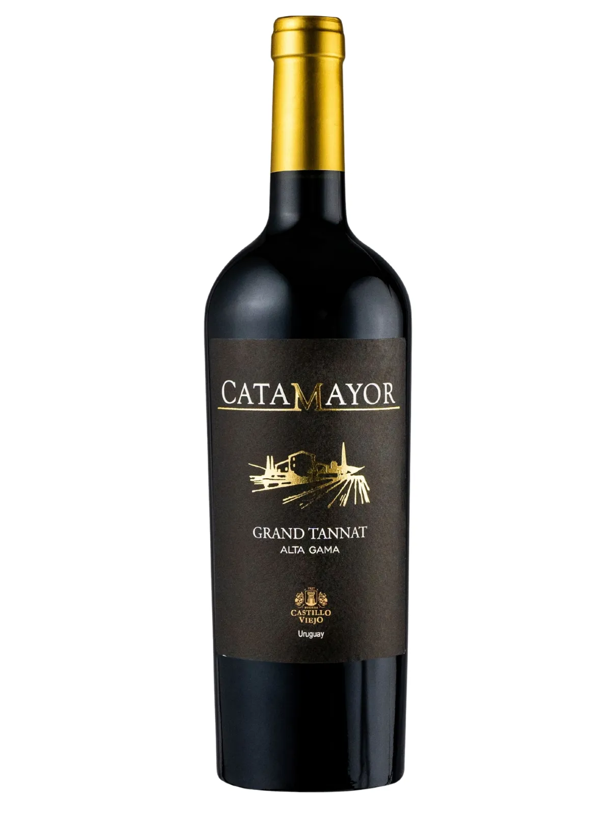 Catamayor Castillo Viejo Grand Tannat Alta Gama-squished Garrafa de vinho Uruguaio Catamayor Castillo Viejo Grand Tannat Alta Gama