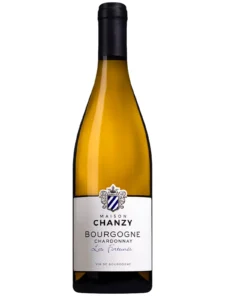 Garrafa de vinho branco Chanzy Bourgogne Chardonnay Les Fortunes